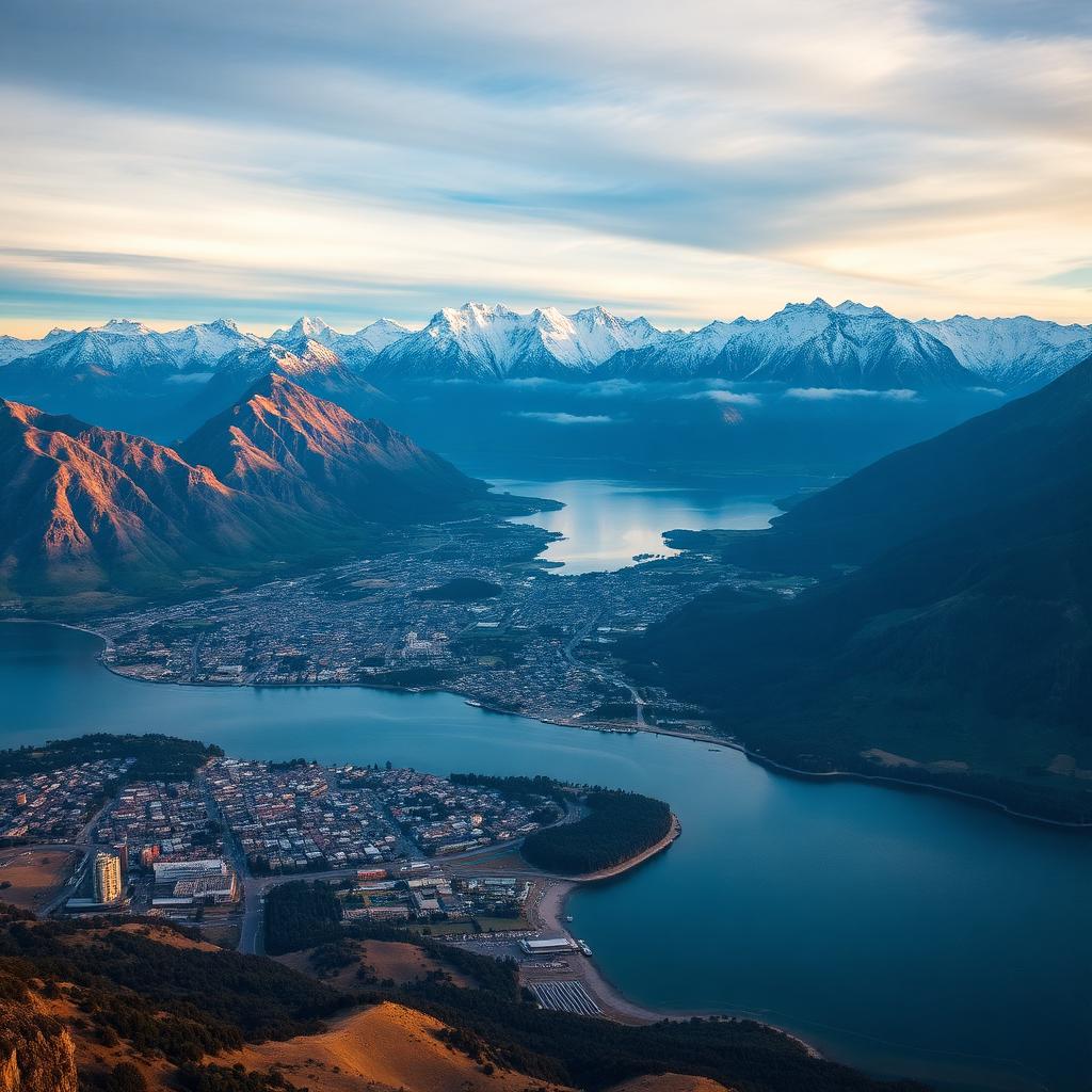 Queenstown cityscape, New Zealand